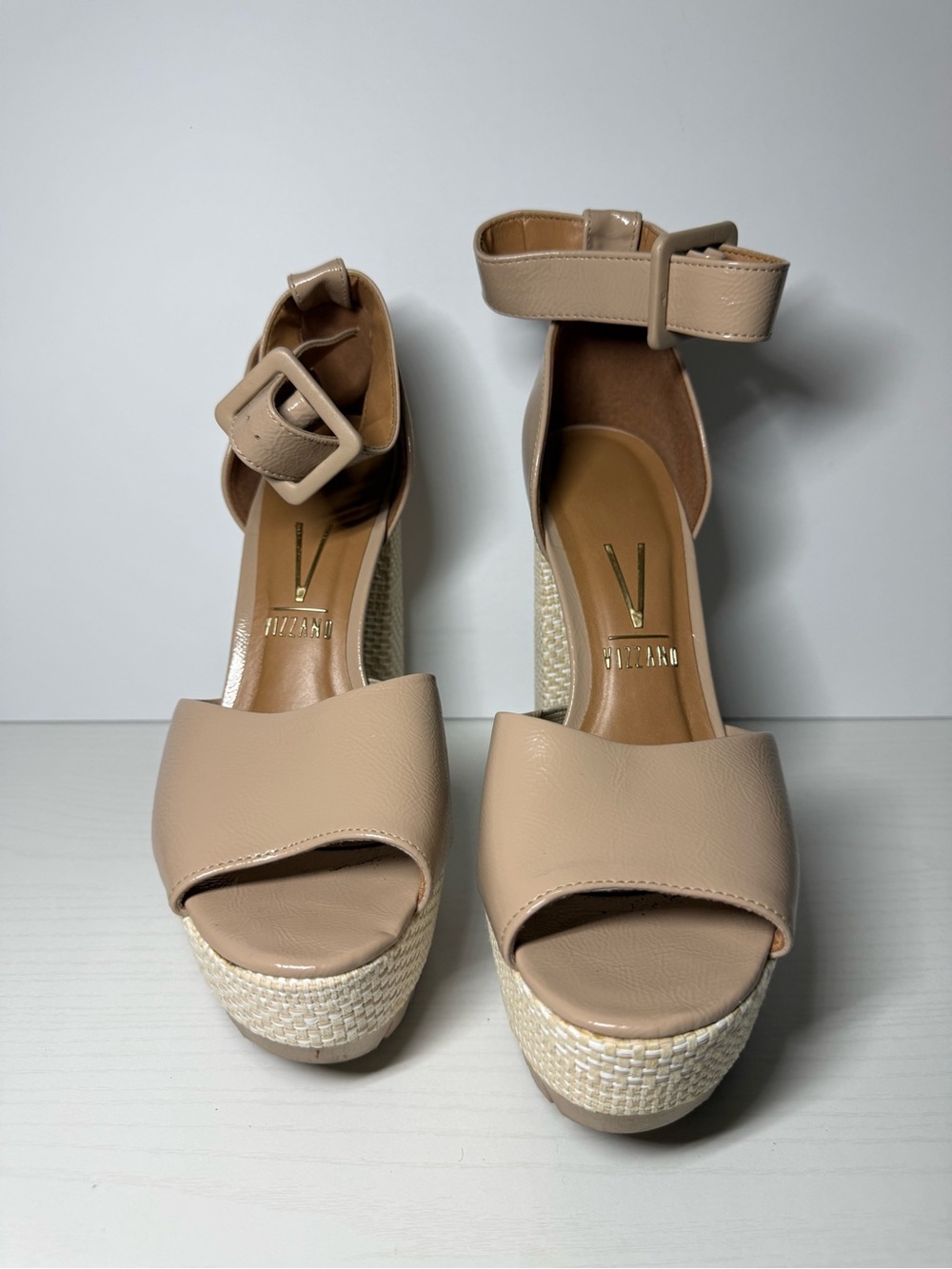 Vizzano Nude Ankle-Strap Wedge Sandals